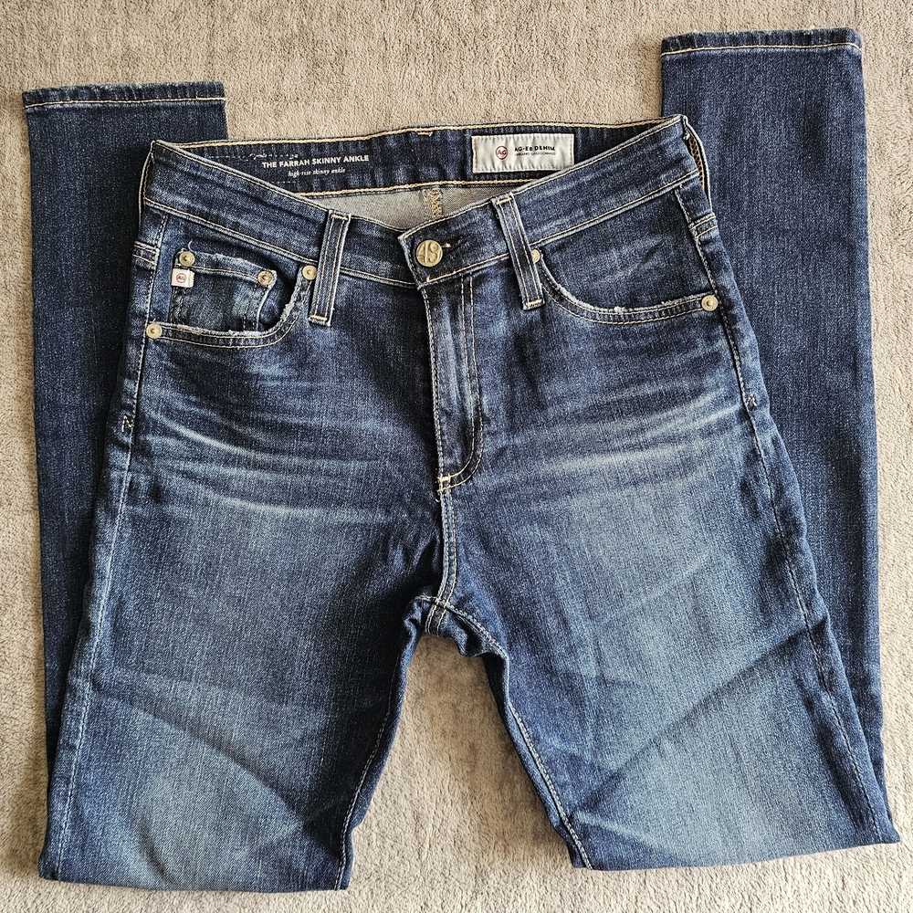 AG Denim Adriano Goldschmied The Farrah High Rise Skinny Ankle Size 26R